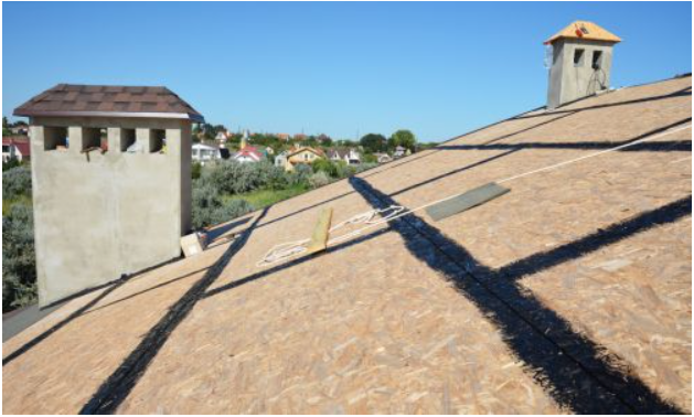 Top of a roof on a sunny day